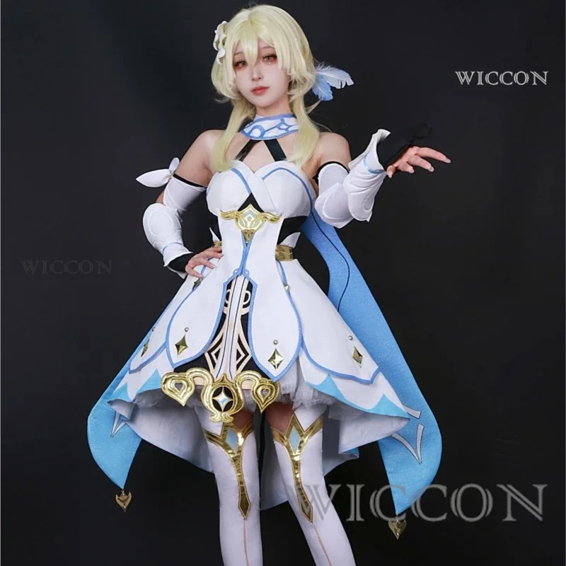 Traveler Lumine Cosplay Game Genshin Impact Cosplay Costume High Quality Genshin Impact Traveler Lumine Wig Shoe Suit Halloween