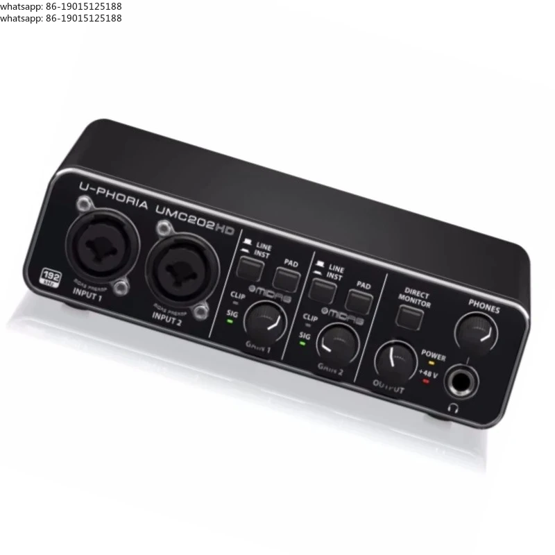 2x2 USB Audio Interface 24-Bit/192 kHz UMC202HD with Midas Mic Preamplifiers for Recording Microphone And Instruments