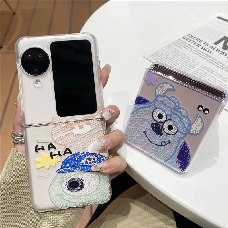 Toy Anime Monsters University Crayon Boy Disney Winnie Cute FOR OPPO N3 N2 Flip Find N VIVO X Flip FOLD Cover Phone Case