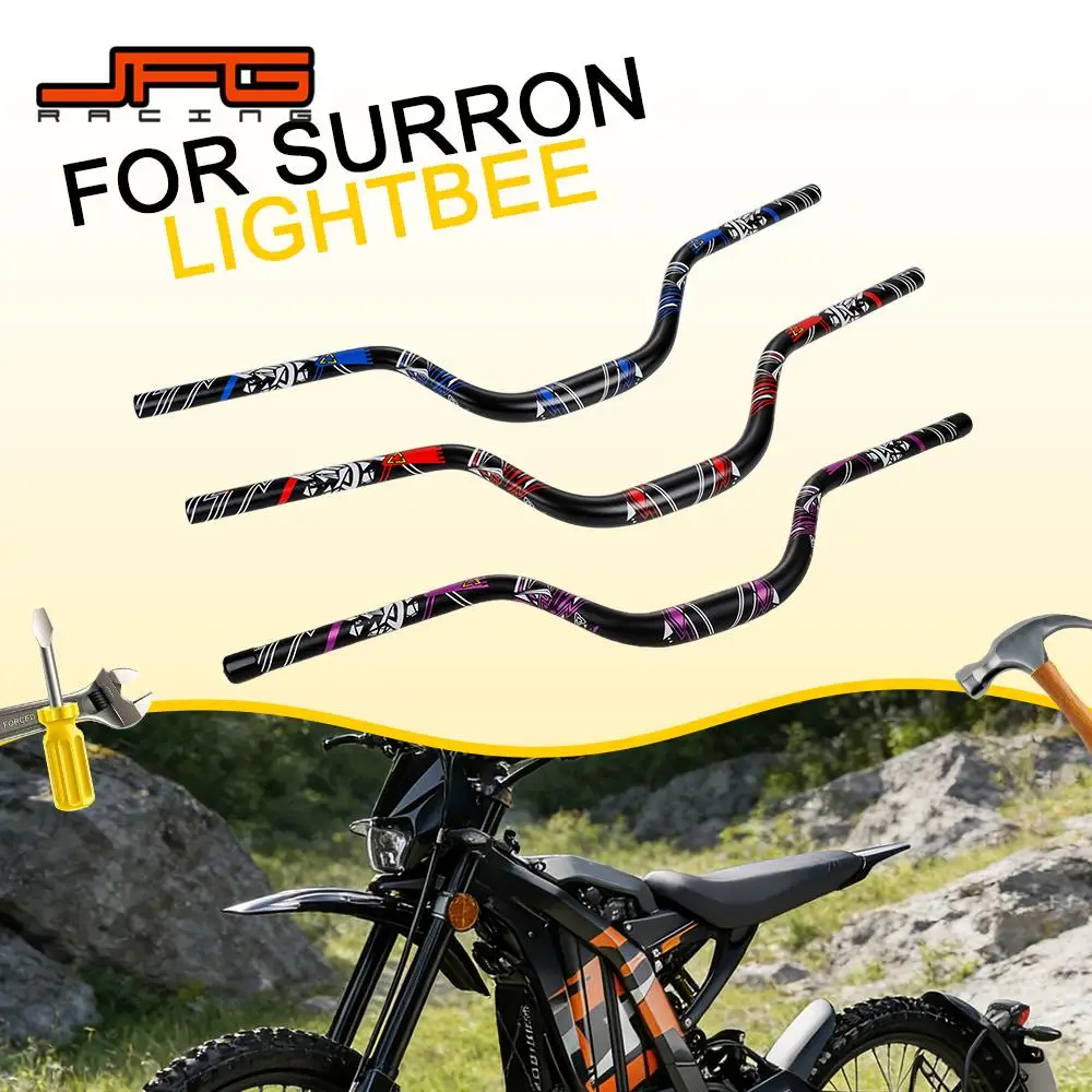 Guidon surélevé pour vélo électrique tout-terrain Lightbee Talaria eride pro avec design imprimé, pièces de moto cross tout-terrain