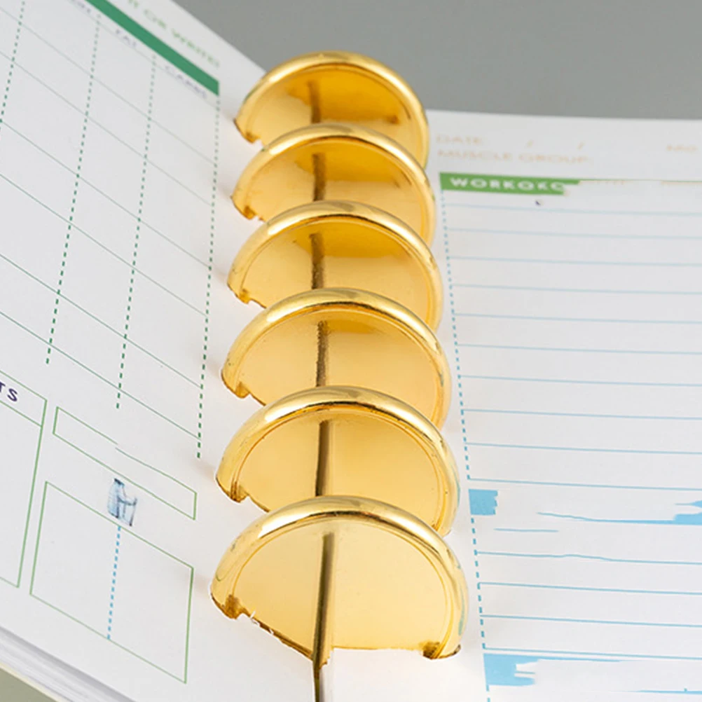 

20pcs Book Binding Discs Plastic Binder Rings Electroplated Diy Planners Notebook Fix Discs For Organizing Papers Index Cards