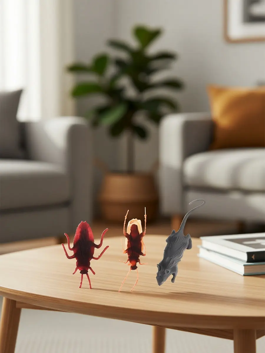 44Pcs Prank Insects Plastic Realistic Bugs Spiders Flies Scorpion Bats for Halloween Party Favors Decoration Prank Props
