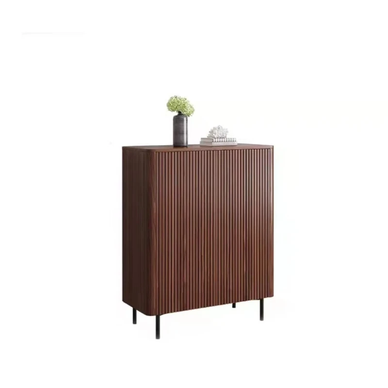 

Solid wood lockers, modern office furniture with vertical grooves, suitable for homeschooling