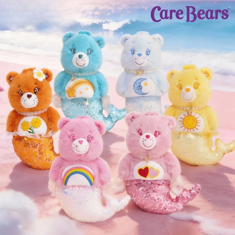 

New Cute Cartoon Care Bears Mermaid Plush Pendant Toy Bag Hanging Toy Fashion Birthday Gifts