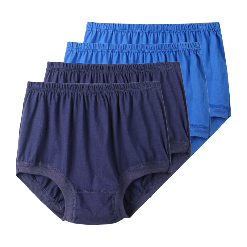 4pcs Big Size Underwear Men's Briefs Large Underpants Middle-aged and elderly Cotton Comfortable Panties Male Shorts Knickers