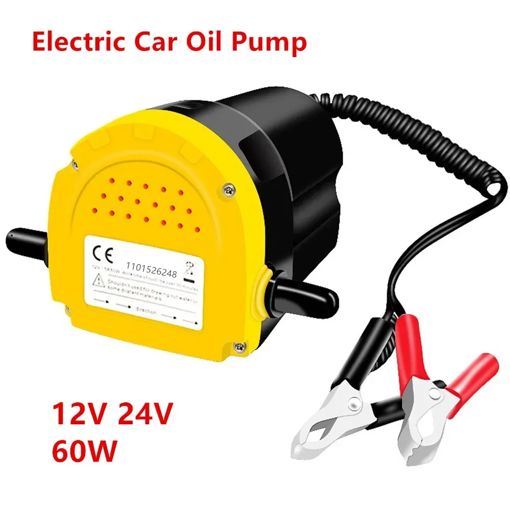 Electric Car Oil Pump 12V 24V 60W Crude Fluid Extractor Transfer Engine Suction Pump Tubes Use for Auto Car Boat Motorcycle