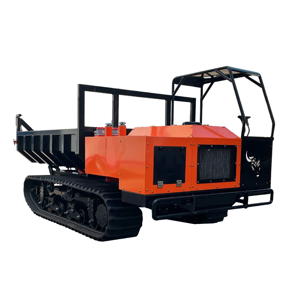 Customized Hydrastatic Stepless Transmission Device All-terrain Crawler Dumper Off-Road Self-unloading Engineering Tracked Dumpe