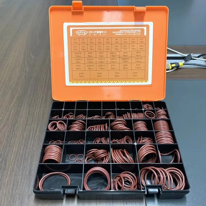 NBR Rubber O‑Ring Assortment Kit Box Multi‑Size Seal Repair Kit For Excavator Machinery Maintenance