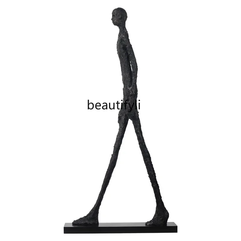 

Modern simple humanoid creative sculpture welcome large floor ornament villa living room TV entrance artwork