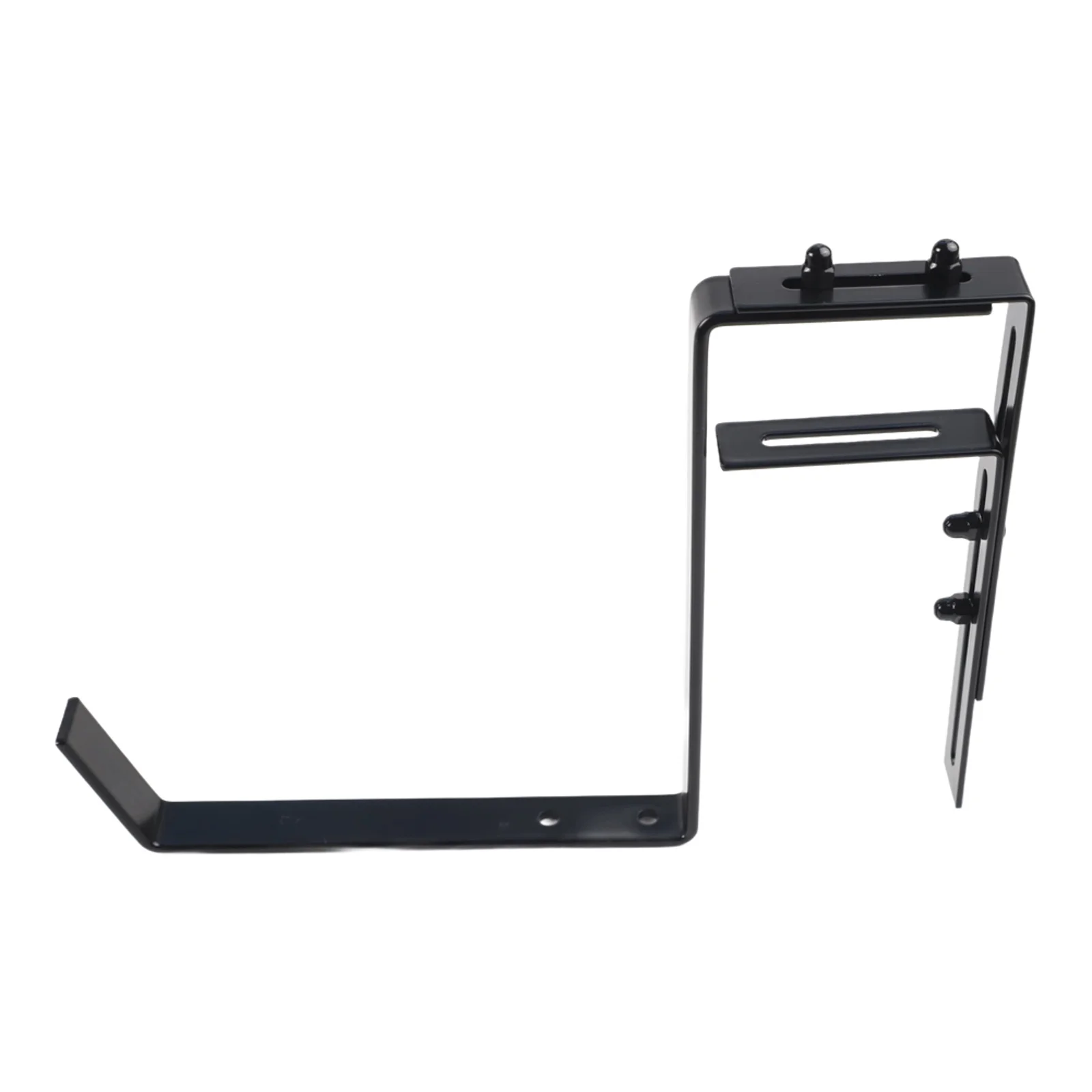 Black iron adjustable flower pot support for balcony no drilling required simple installation space saving vertical garden rack