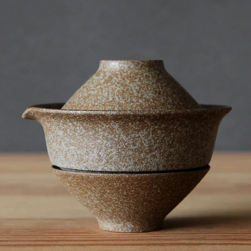 

Ceramic Tea Cup Set Portable Japanese Travel Teaware Kung Fu Tea Cup 1 Pot 2 Cups Home Office Travel Vintage Drinkware Gaiwan