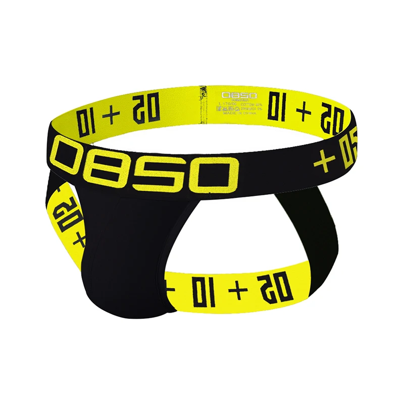 Men's 0850 Logo Jockstrap | Breathable Low Rise G-String | Bold Contrast Sport Underwear