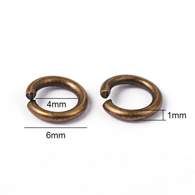 NBEADS 10g Antique Bronze Unsoldered Brass Open Jump Rings For Jewelry Making Supplies