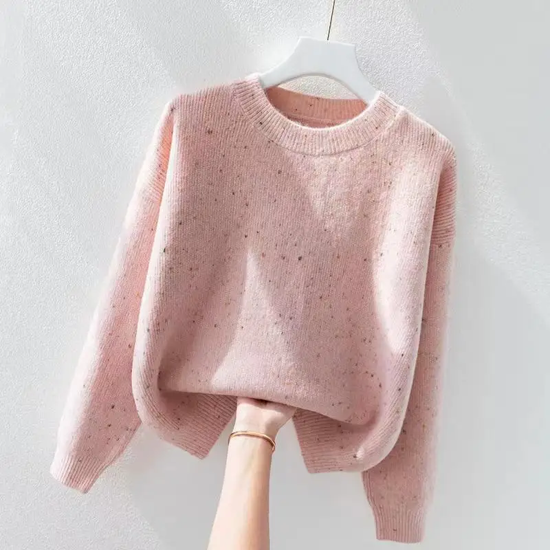 Japanese Style Sweet Autumn Winter New Sweaters Women\'s Solid O-Neck Fashion Casual Loose Long Sleeve Pullovers Knitted Tops