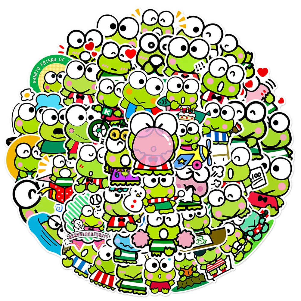 10/30/50pcs KEROKERO KEROPPI Sanrio Anime Stickers Cute Cartoon Graffiti Decals Phone Skateboard Luggage Funny Kids Sticker Toy