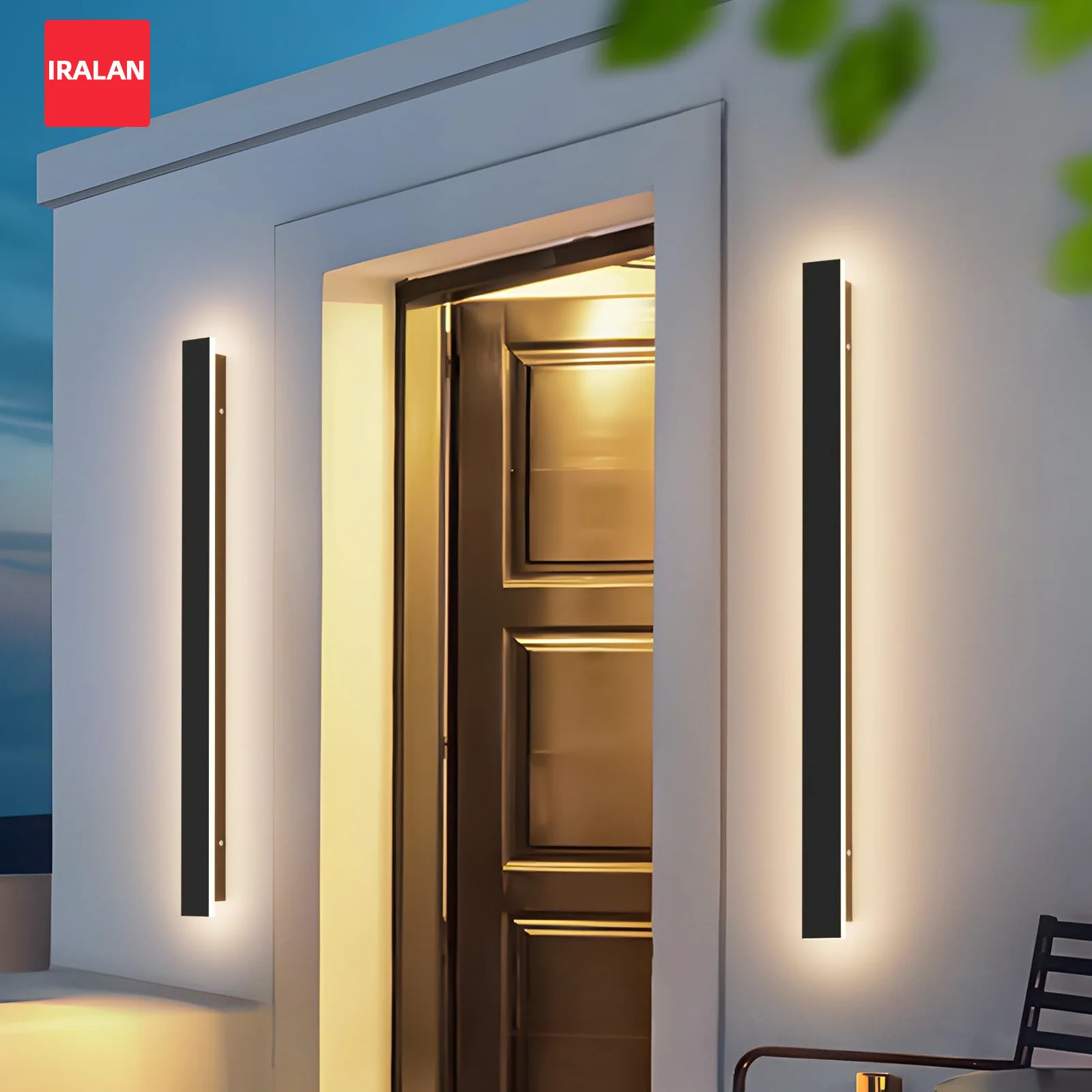 Modern Outdoor Wall Light of House Decoration Simple Black Long Strip Led Lamp Dustproof Rustproof IP65 Waterproof Wall Lamp
