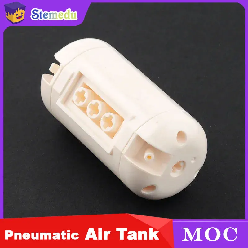 MOC White Pneumatic Air Tank Building Kit - Technical-Compatible Parts for DIY Legoeds 75974 Car Models & STEM Projects