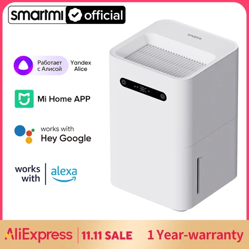 스마트미 자연기화식 가습기 3 CJXJSQ05ZM, 안개 없는 가습, Mi Home 앱 제어, 지능형 음성 제어, 조용한 수면, 5L 대용량, 350mL/h 정격가습량 