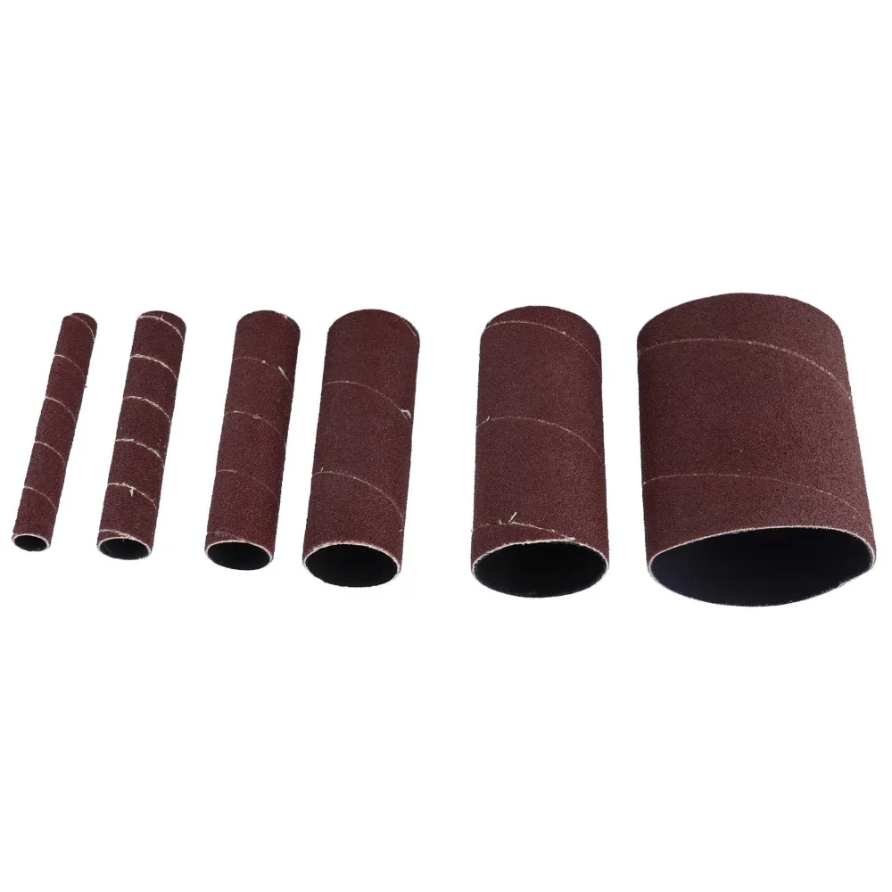 6pcs Long Tube 120 Grit Sandpaper Roll Aluminum Oxide Durable Sandpaper Ring Sanding Belts Wood Sanding