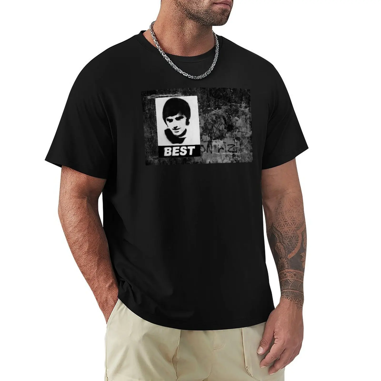 George Best Mono T-Shirt t shirt men 100% cotton luxury brand T-Shirt