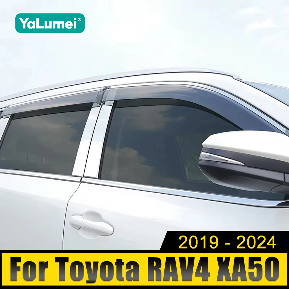

For Toyota RAV4 XA50 2019 2020 2021 2022 2023 2024 Hybrid Side Window Deflector Weathershield Visor Wind Rain Guard Accessories