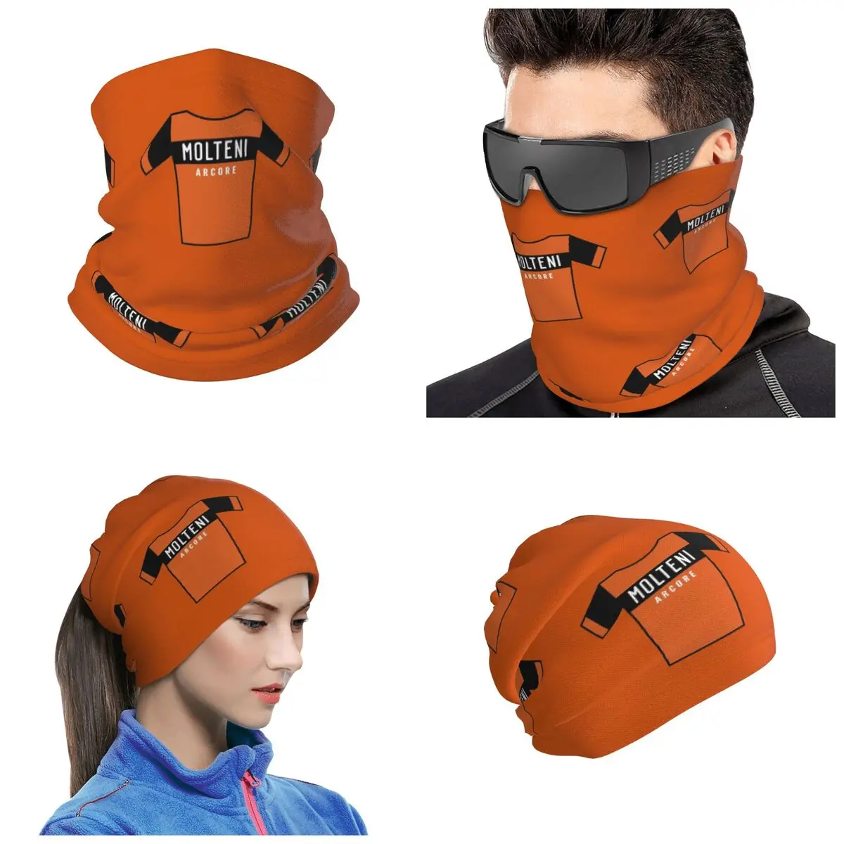 Retro Jerseys Collection - Molteni Bandana Neck Gaiter Printed Magic Scarf Multi-use Headband Unisex Adult Breathable