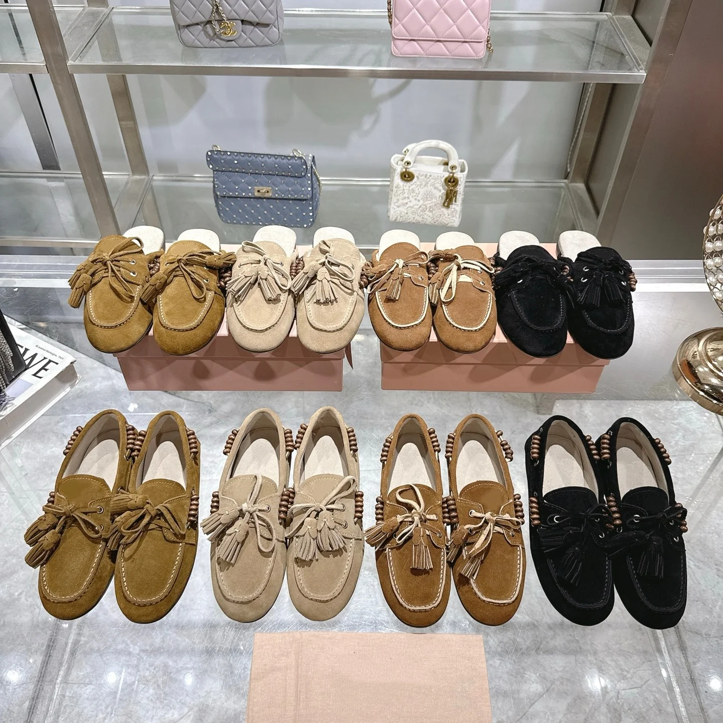 

2025 Autumn Genuine Leather Round-Toe Flat Loafers Fashionable Versatile Comfortable Tassel Lace-Up Shallow Women's Shoes