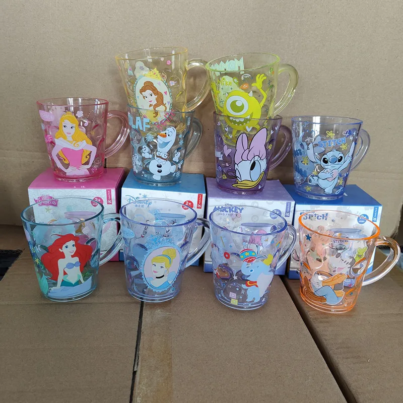 كوب ماء على شكل فم للأطفال من ديزني، كوب ماء شرب للأطفال مضاد للسقوط، كوب حليب كرتوني للمنزل، كوب غسول للفم لتنظيف الأسنان #3