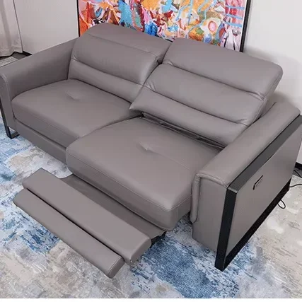 

High - Quality Genuine Leather Reclining Sofa - Luxury and Relaxation for Your Home