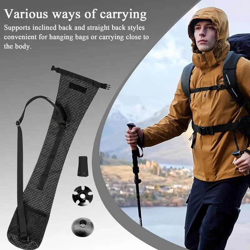 トレッキングポール収納袋防水ハイキングスティックポーチ多機能アウトドアギア登山キャンプ登山