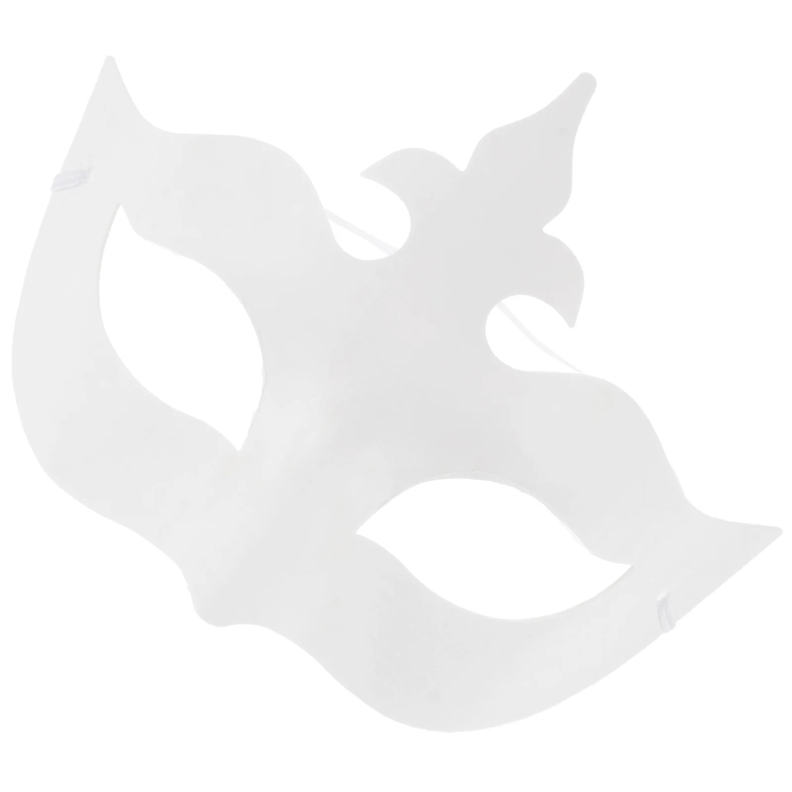 6Pcs Crown Blank Paper Masks Unpainted White DIY Masquerade Masks Paintable Half Face Party Prop Paper Blank Mask