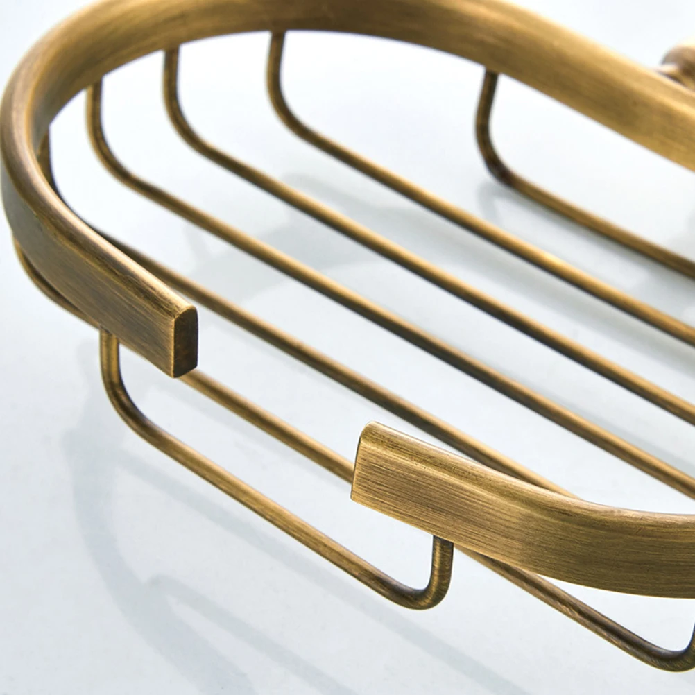 

Solid Brass Wall Mounted Soap Dish Holder Brass Finish Retro Wave Pattern Bathroom Shower Soap Tray Vintage Style