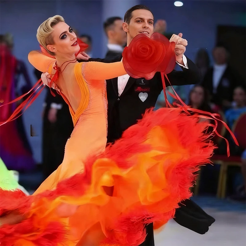 

Modern Dance Flowing Arm Cuff 3D Flower Wrist Ribbon Ballroom Dance Waltz Wrist Straps Latin Dance Competition Accessories