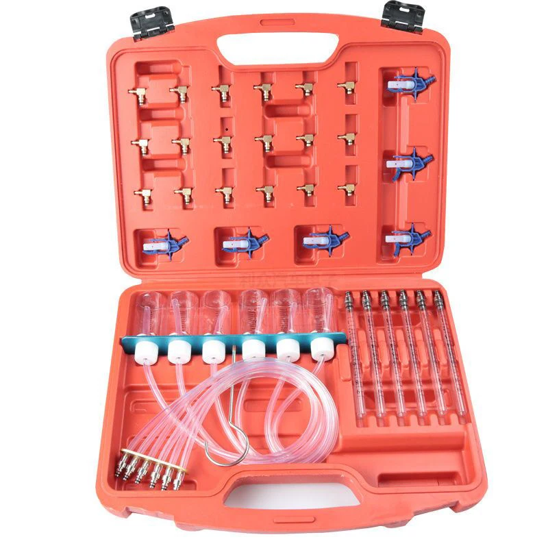 Common Rail Oil Return Flow Flow Test Tool Kit Diesel Injector Tester Auto Nozzle Fuel Injection Test Meter Adaptor Set