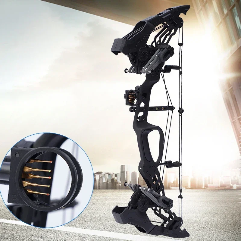 Alloy Version Archery Steel Ball Bow Dual Purpose Pulley Compound Bow For 2