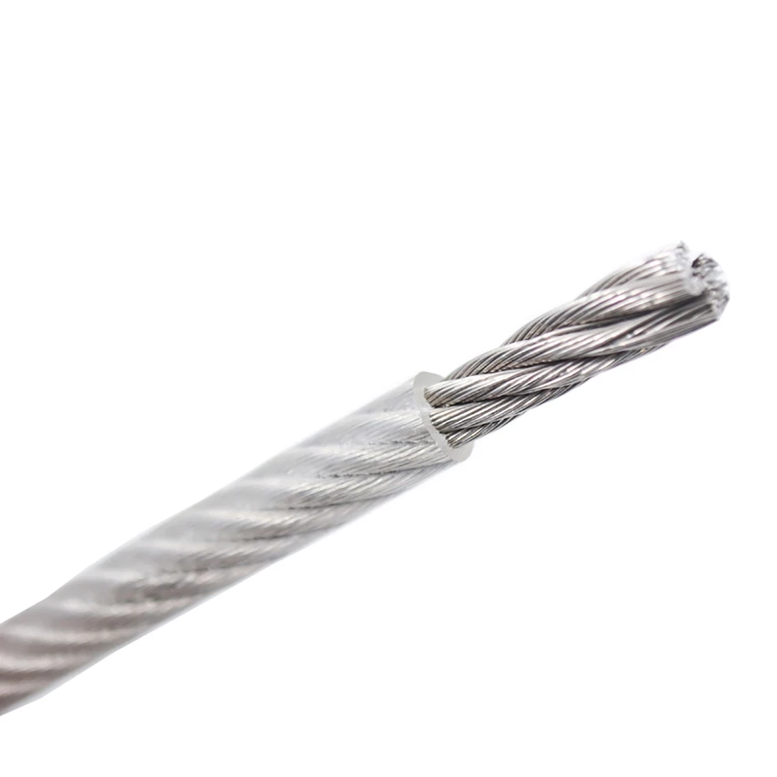 10 metri 0.6mm 0.8mm 1mm-3mm 1*7/7*7 corda metallica flessibile rivestita in PVC cavo morbido stendibiancheria trasparente in acciaio inossidabile