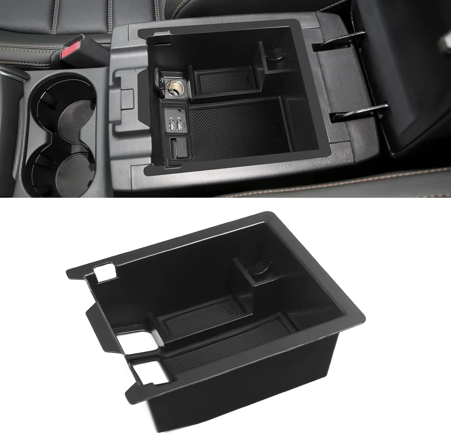 

Center Console Organizer Tray Compatible with Mazda 2017-2025 CX-5 CX5 Accessories Armrest Storage Box ABS Console Insert Tray