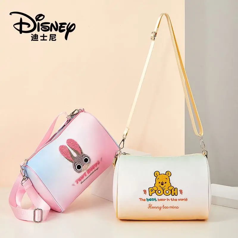 

Disney Fashion Gradient Cartoon Strawberry Bear Handbag for Women, Single Shoulder Crossbody, Dual Use Small Round Bag