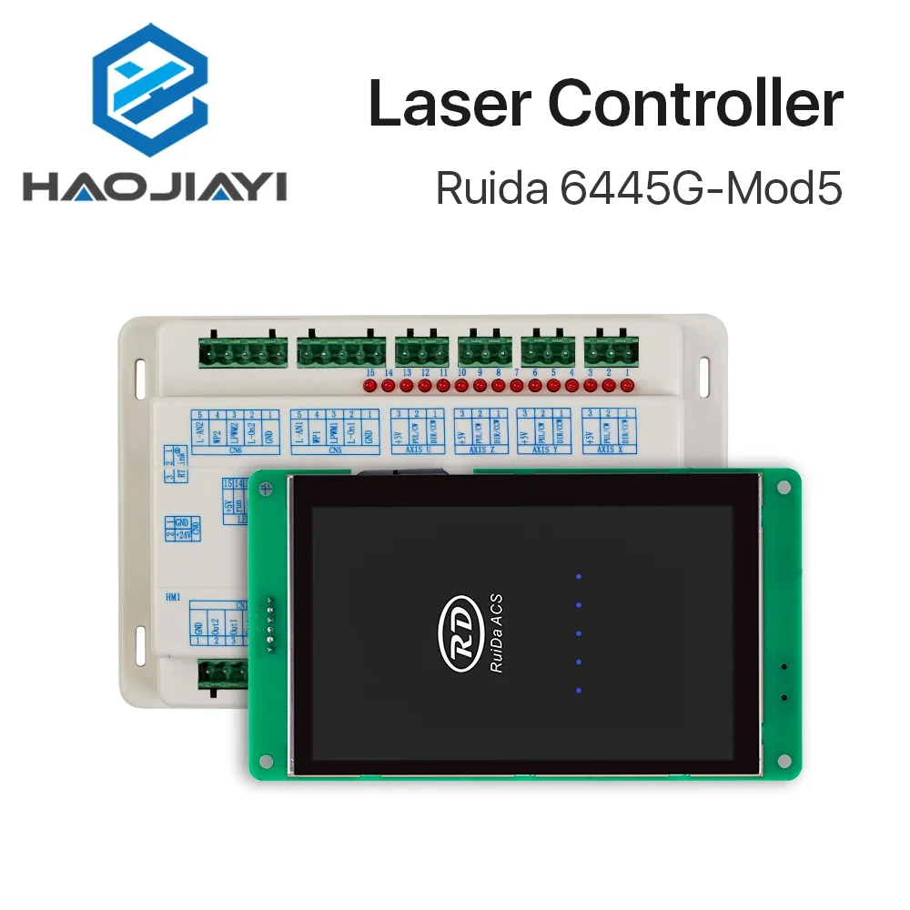 

New Arrival Co2 Laser Controller Ruida 6445G-Mod5 Touch Screen DIY Panel Button RDWorks V8 Software for Co2 Machine