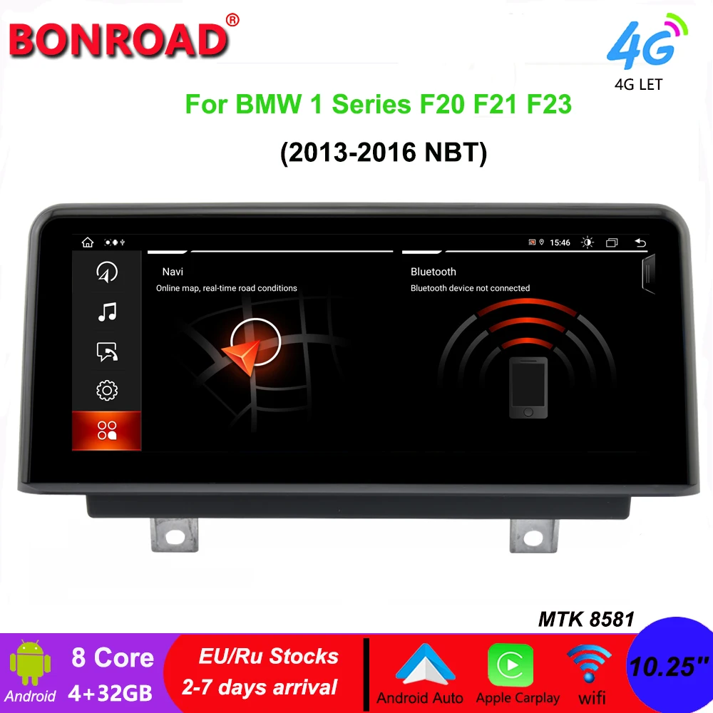 Bonroad 10.25 Car Multimedia Player for BMW 1/2 Series F20 F21120i 118i 220i 2011-2017 NBT Car Radio GPS Navigation WIFI 4G DSP