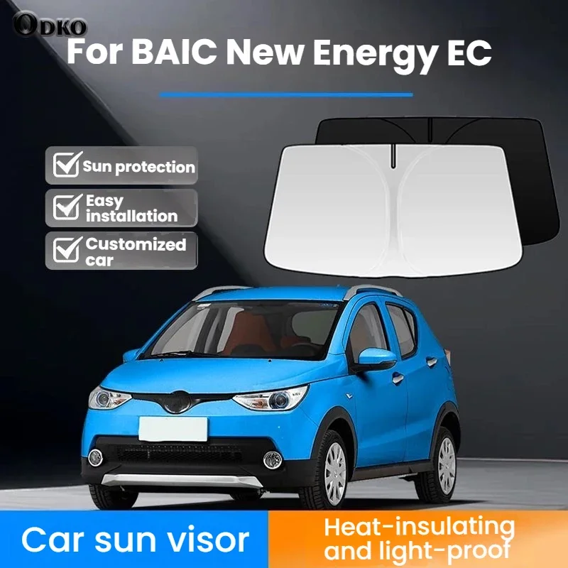 

For BAIC New Energy EC Interior Accessories Car Front Window Sunshade Custom Fit Windshield UV Protection Sun Shade Heat Durabl