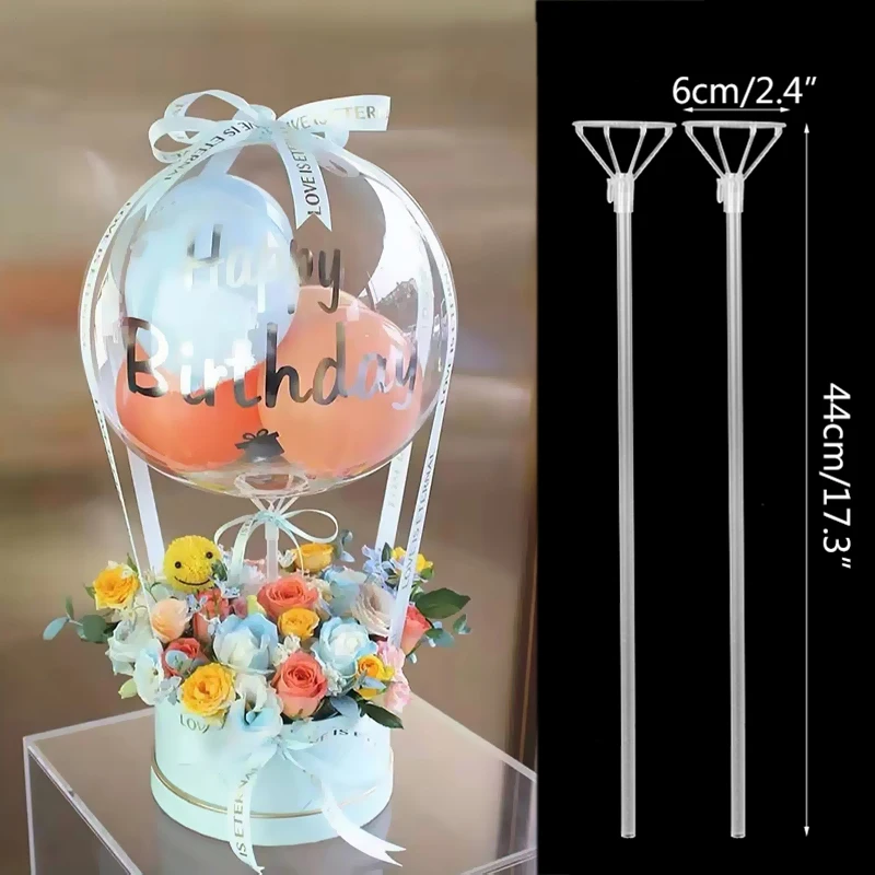 

30/20pcs 40cm Clear Balloons Stand Holder Wedding Ballon Stick For Home Decor Kids Birthday Christmas Party Balloon Accessories