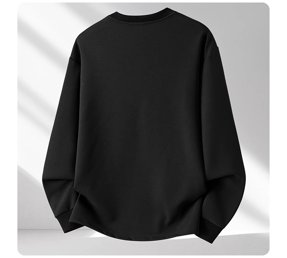 Spring Autumn Sweatshirts Men 10XL Plus Size Sweatshirt Fashion Casual Solid Color Sweatshirt Pullover Male