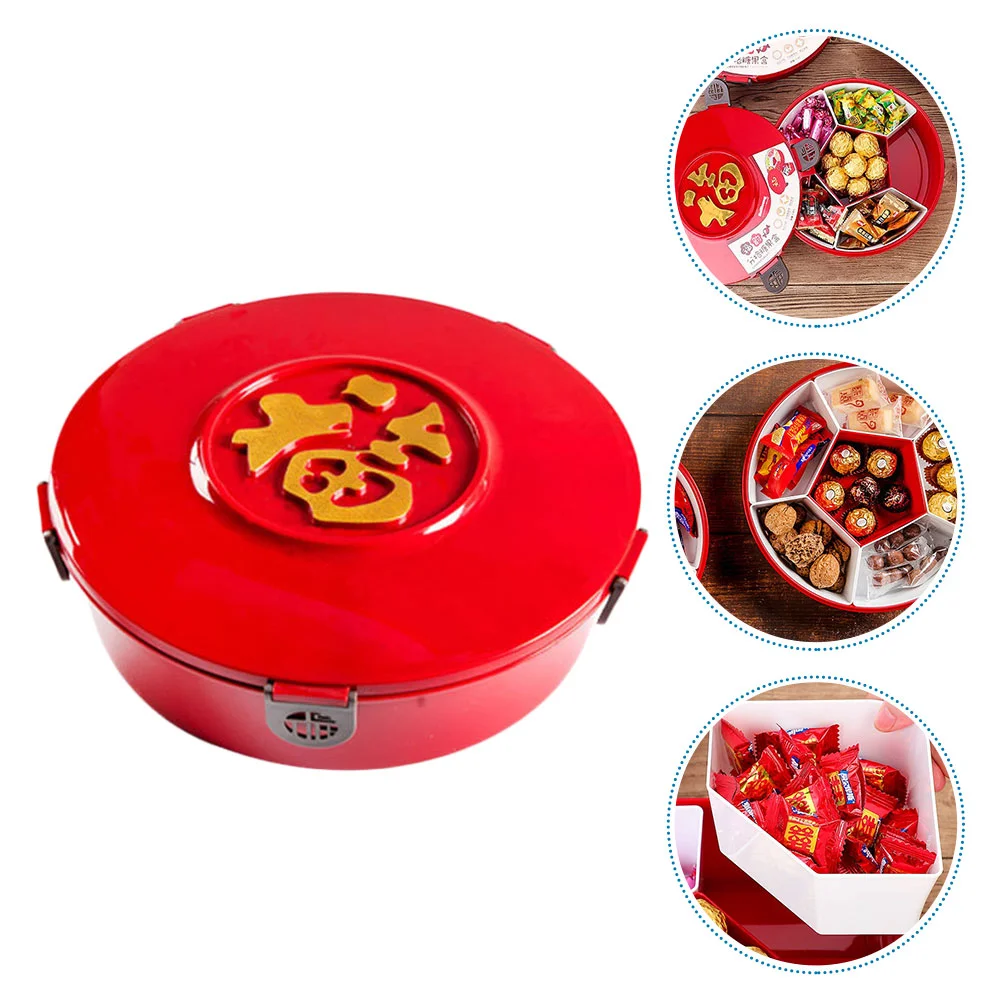 

Platter New Year Wedding Fruit Plate Candy Dish with Lid Fruits Plastic Food Tray