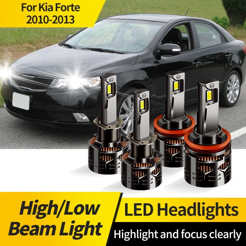 

2PCS For Kia Forte 2010-2013 Led Headlight H1 High Low Beam Lamp Canbus 6000K White Super Bright H11 Car Auto Headlamp Bulbs