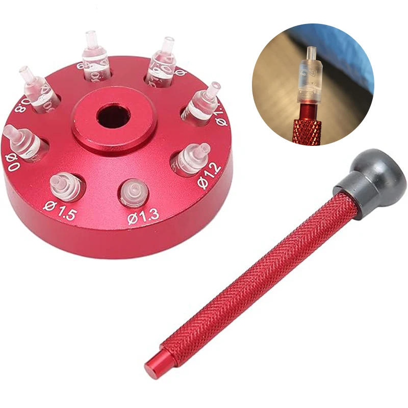 0.8mm-2.0mm Watch Hands Fitting Setting Presser Pusher Setter Watch Repair Tool with 8 Accessory Alloy Steel Watch Needle Holder