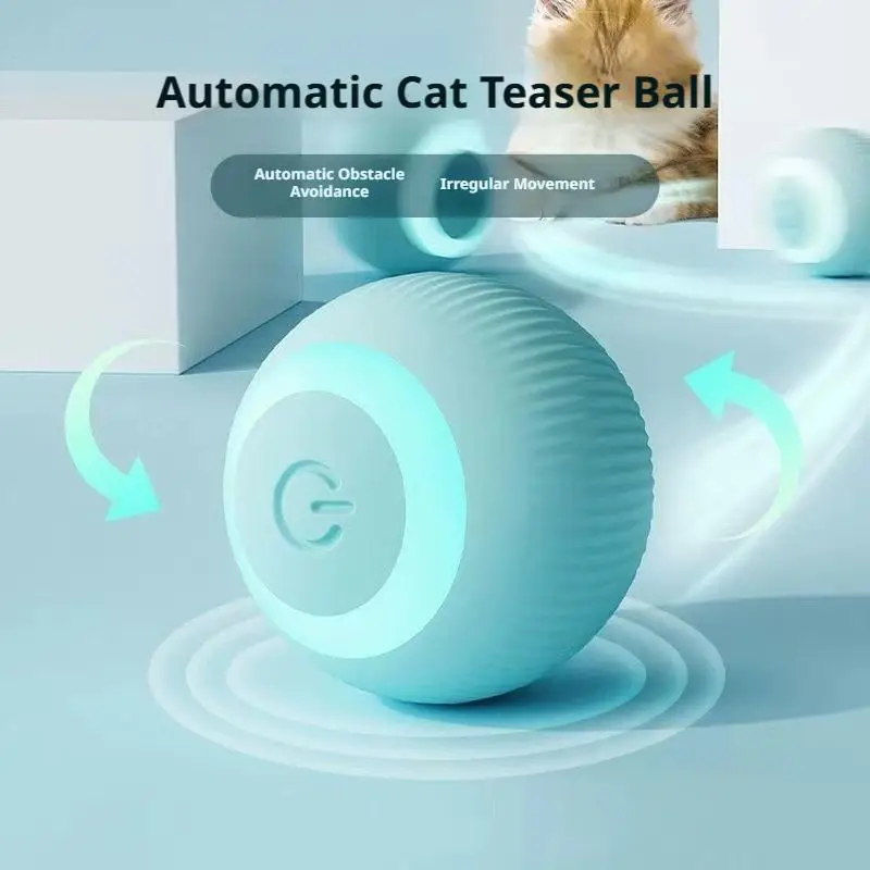 Cat Interactive Ball Electric Automatic Rolling Ball Smart Toys for Cats Smart Cat Toy Rotating Ball Cat Game Pets Accessories ﻿