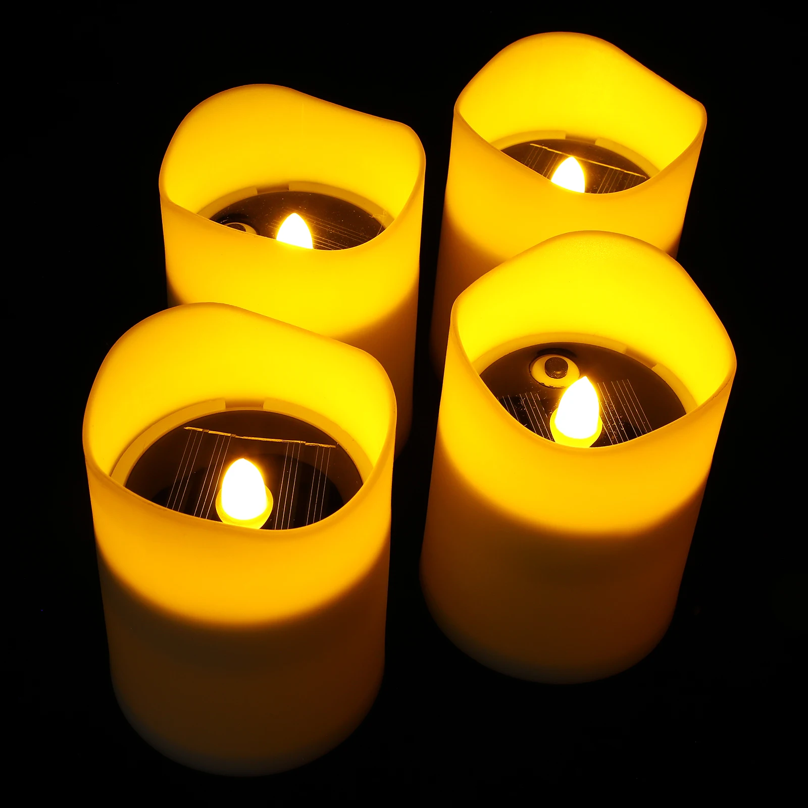 

4 Pcs Solar Lamp LED Tealight Light Decoration Outdoor Garden Party Night Lamp Flameless Smokeless Safe