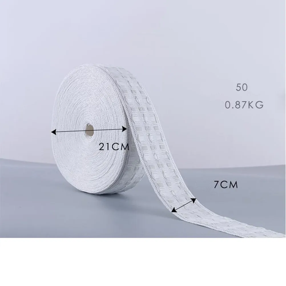 50M Curtain Strap Cotton Polyester Blend Curtain Pleat Tape for Curtains Valances Home Window Accessories Cloth Belt White