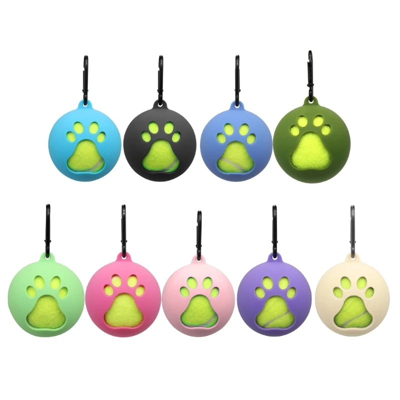 Lightweight Tennis Ball Holder with Dog Leash Attachment Tennis Ball Clip